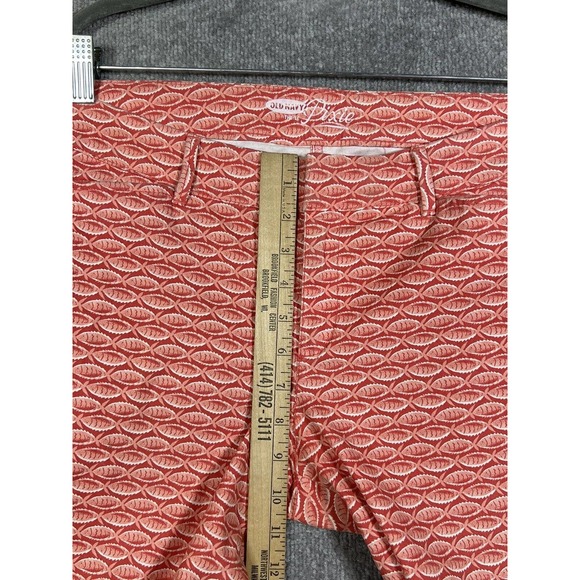 Old Navy The Pixie Ankle Stretch Pants Womens Size 8 Orange Fish Coral Pink - Picture 8 of 10